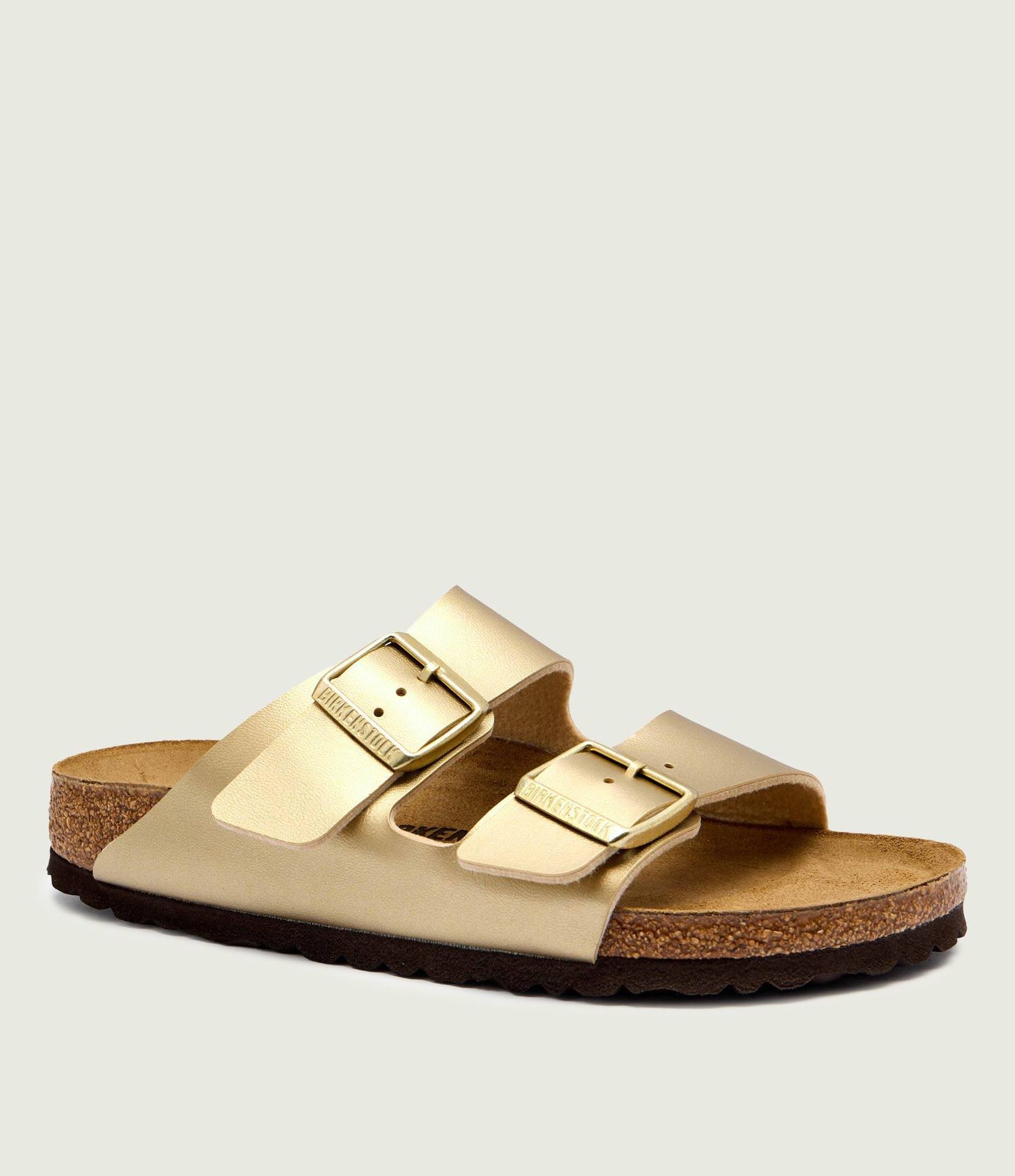 Birkenstock Klapki Arizona BF z dodatkiem skóry narrow fit
