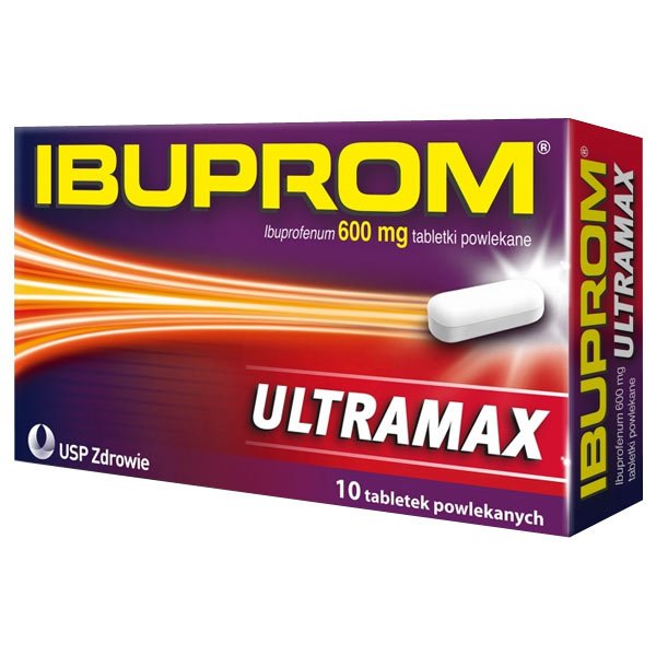 US Pharmacia Sp z o.o IBUPROM Ultramax 600 mg Lek przeciwbólowy 10 tabletek