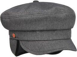 Czapka Żeglarska z Nausznikami Debby by Mayser, szary, S (55-56 cm)