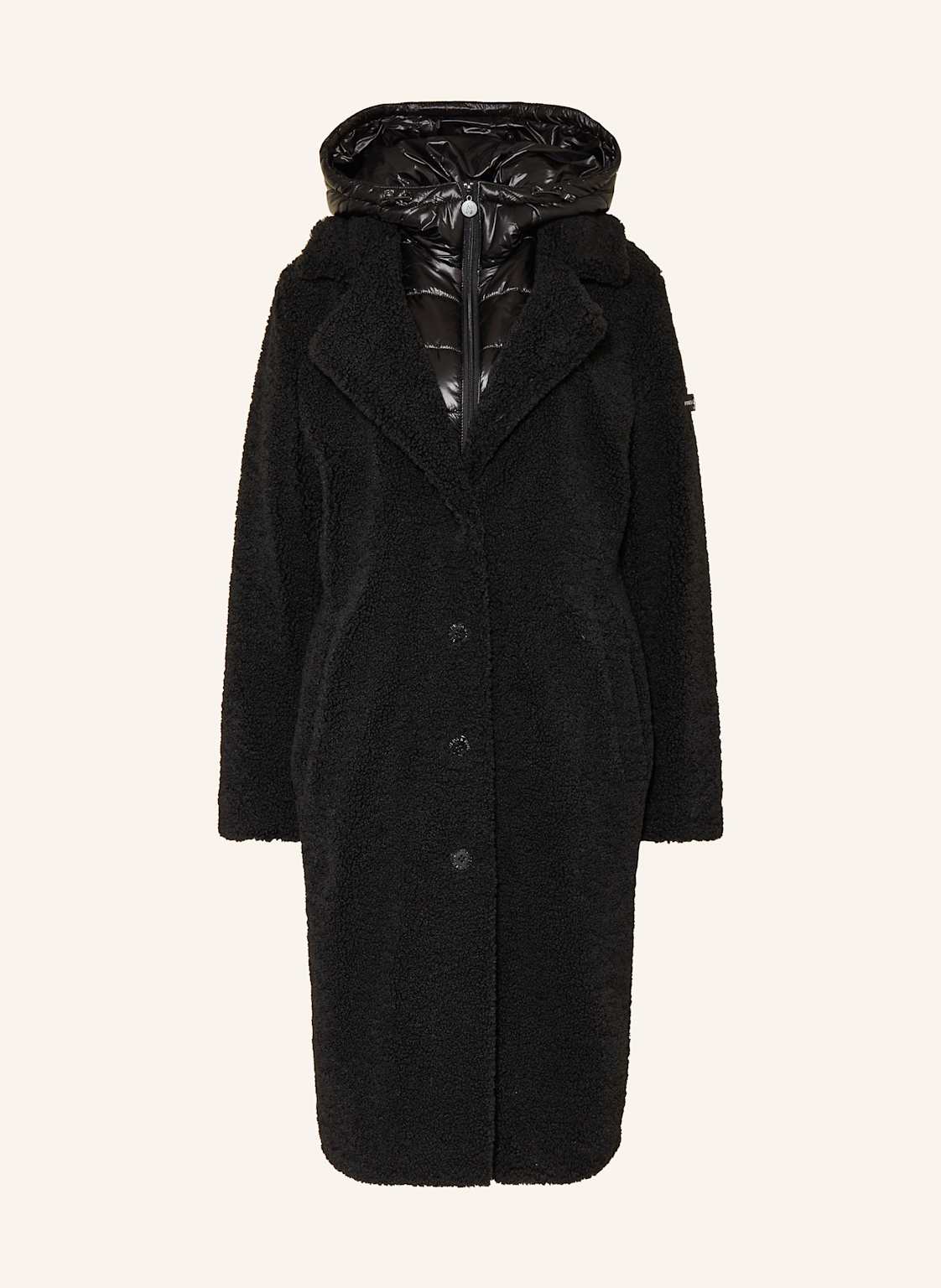 Frieda & Freddies Płaszcz Z Pluszowego Materiału Ginez Z Odpinaną Podpinką schwarz