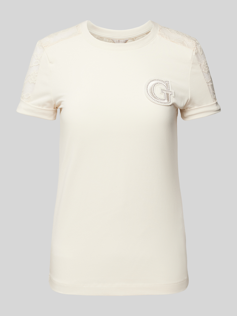 T-shirt z naszywką z logo