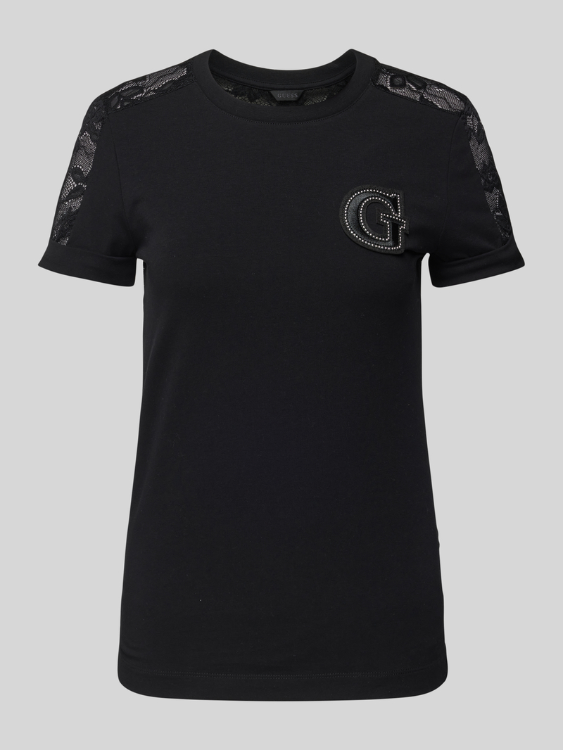 T-shirt z naszywką z logo