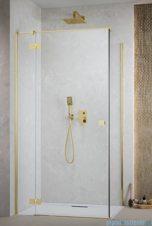 Radaway Essenza Kdj Gold kabina 100x90cm lewa szkło przejrzyste 1385040-09-01L/1384050-01-01