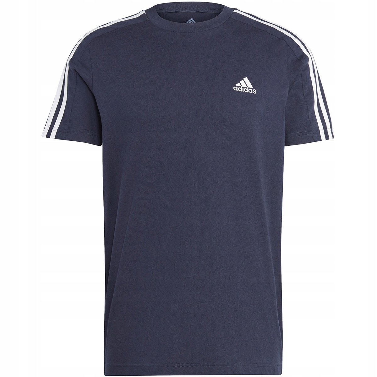 Koszulka męska adidas Essentials Single Jersey 3-Stripes Tee granatowa IC93
