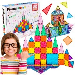 Ptm80 Klocki Magnetyczne 80W1 Picasso Tiles konstrukcyjne