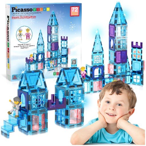 Pt72 Klocki Magnetyczne 72W1 Picasso Tiles duże konstrukcyjne