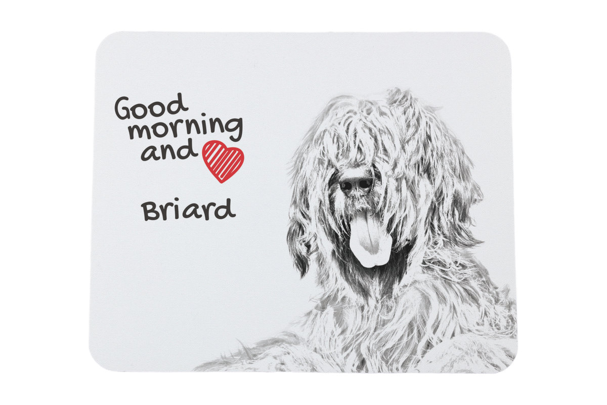 Owczarek francuski Briard podkładka pod mysz z psem Art-Dog