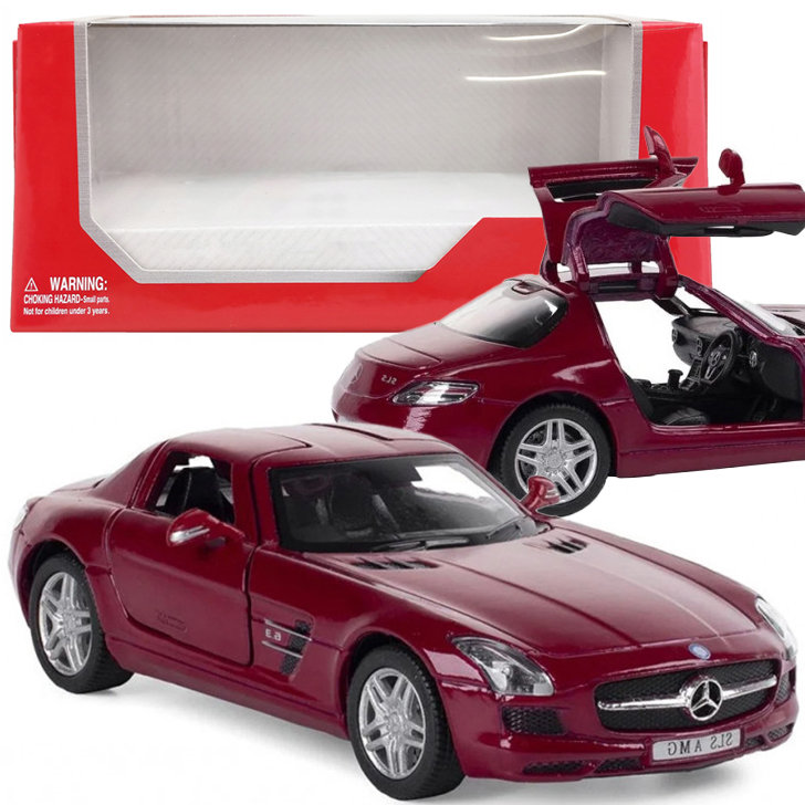 Auto Metalowe Samochód Model Mercedes-Benz Sls Amg 1:36 Zabawka Dla Dzieci  Z Napędem