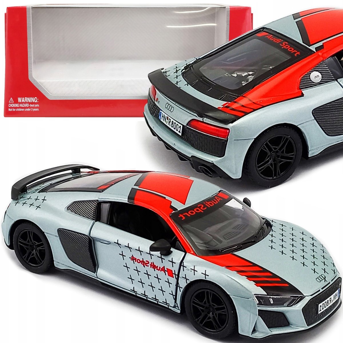AUTO METALOWE SAMOCHÓD MODEL 2020 AUDI R8 1:36 ZABAWKA DLA DZIECI