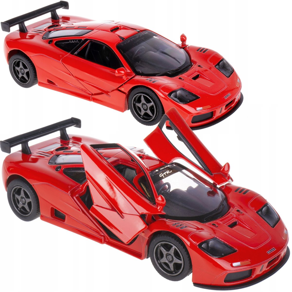 AUTO METALOWE SAMOCHÓD MODEL 1995 MCLAREN F1 GTR 1:34 ZABAWKA DLA DZIECI  Z NAPĘDEM