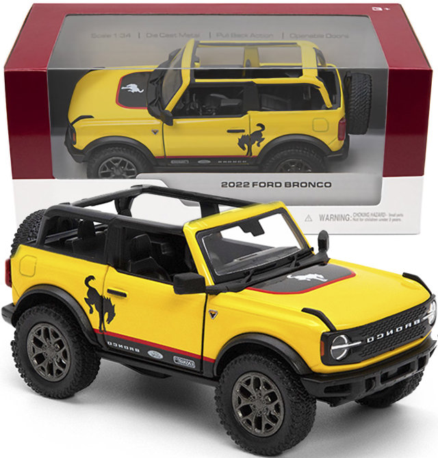 Auto Metalowe Samochód Model 2022 Ford Bronco Z Malowaniem 1:34 Zabawka Dla Dzieci