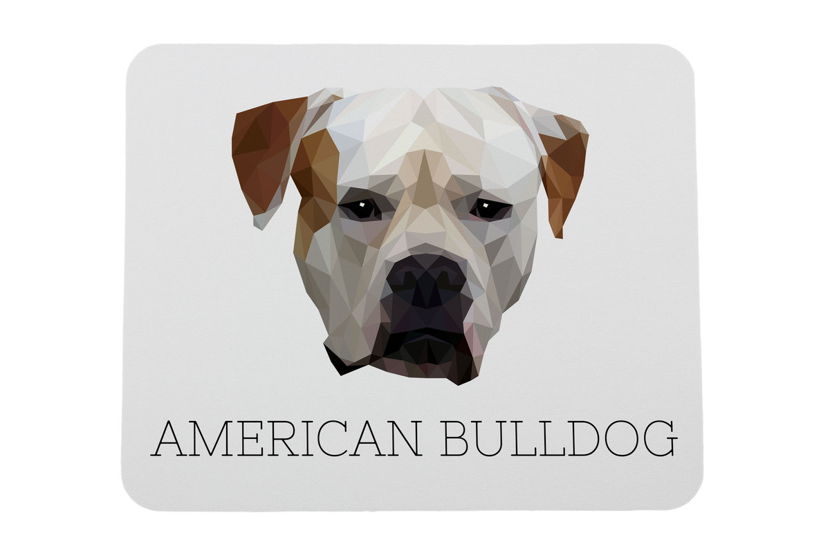 Buldog amerykański podkładka geometryczny Art-Dog