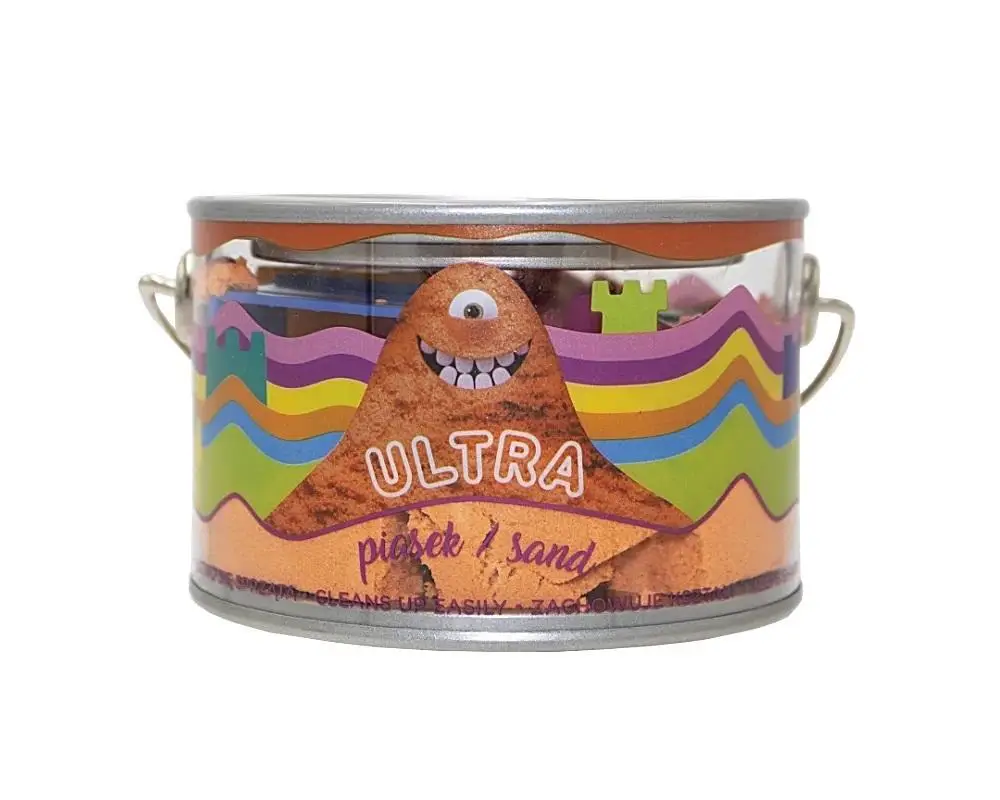 Ultra Piasek 200g pomarańczowy + 5 foremek Zamek - EPEE