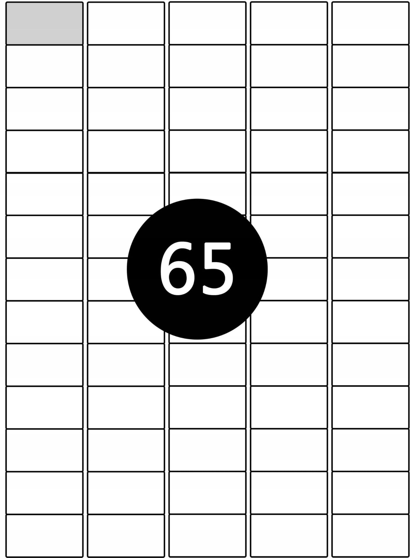 Etykiety naklejki samoprzylepne A4 38x21,2 100 ark