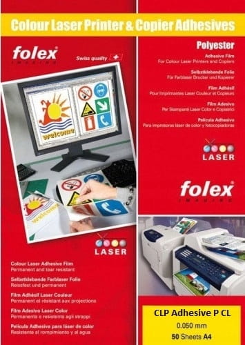 FOLIA SAMOPRZYLEPNA DO DRUKAREK ATRAMENTOWYCH FOLEX TRANSPARENTNA CL 50ark.