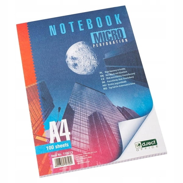 BLOK BIUROWY A4/100 KRATKA Z MIKROFERFORACJĄ
