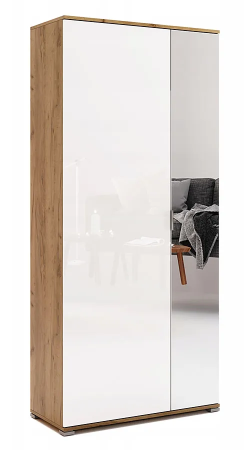 Dwudrzwiowa nowoczesna szafa z lustrem M1-S54