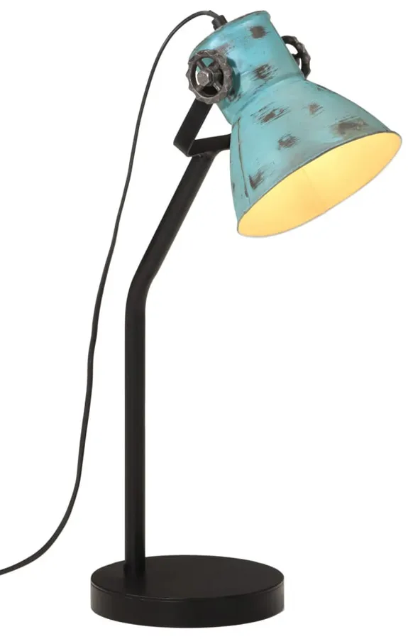 Lampka na biurko w retro stylu postarzany niebieski E0-M23