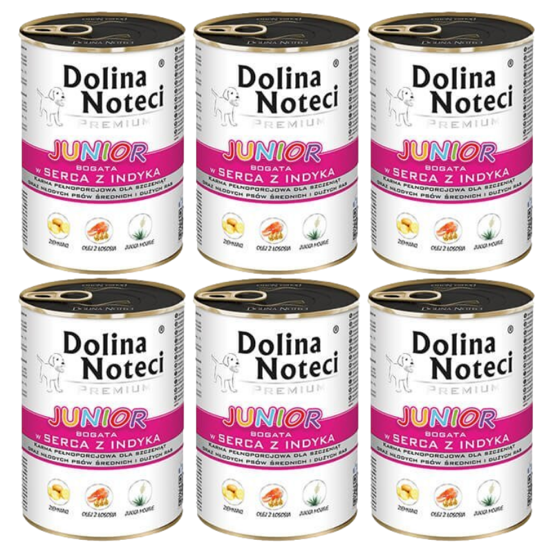 Dolina Noteci PREMIUM Junior bogata w serca wołowe 400g