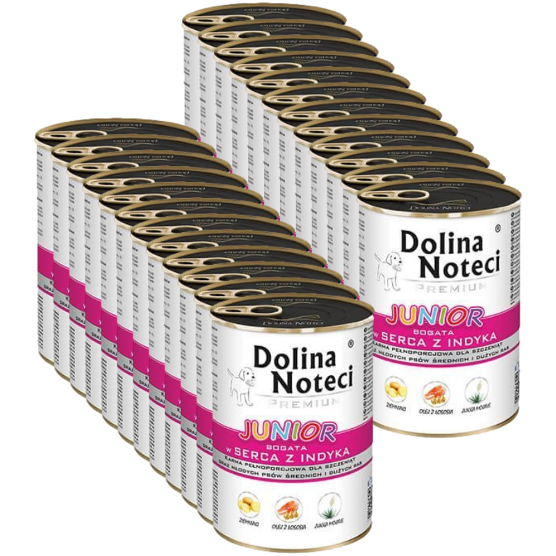 Dolina Noteci PREMIUM Junior bogata w serca wołowe 400g