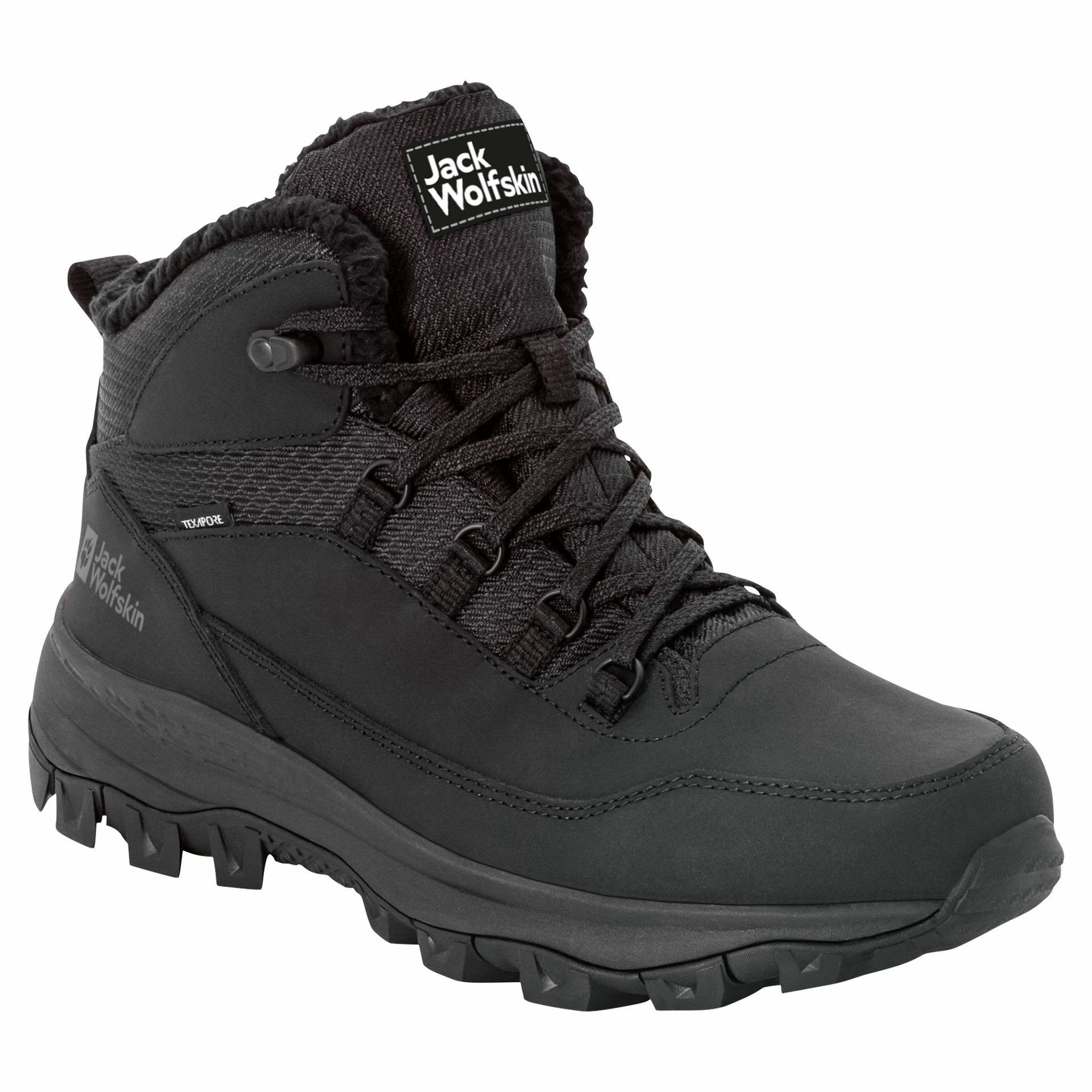 Męskie buty zimowe Jack Wolfskin EVERQUEST TEXAPORE MID M black - 44,5