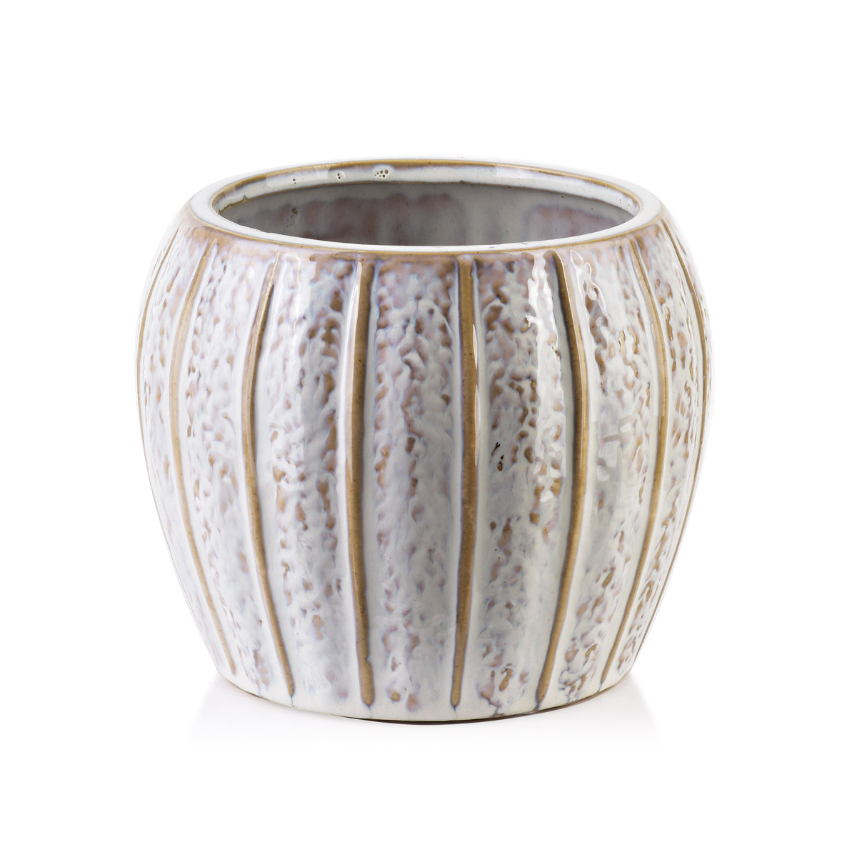 Osłonka YVONNE 17x17x14 cm Jasnoniebieska Ceramika