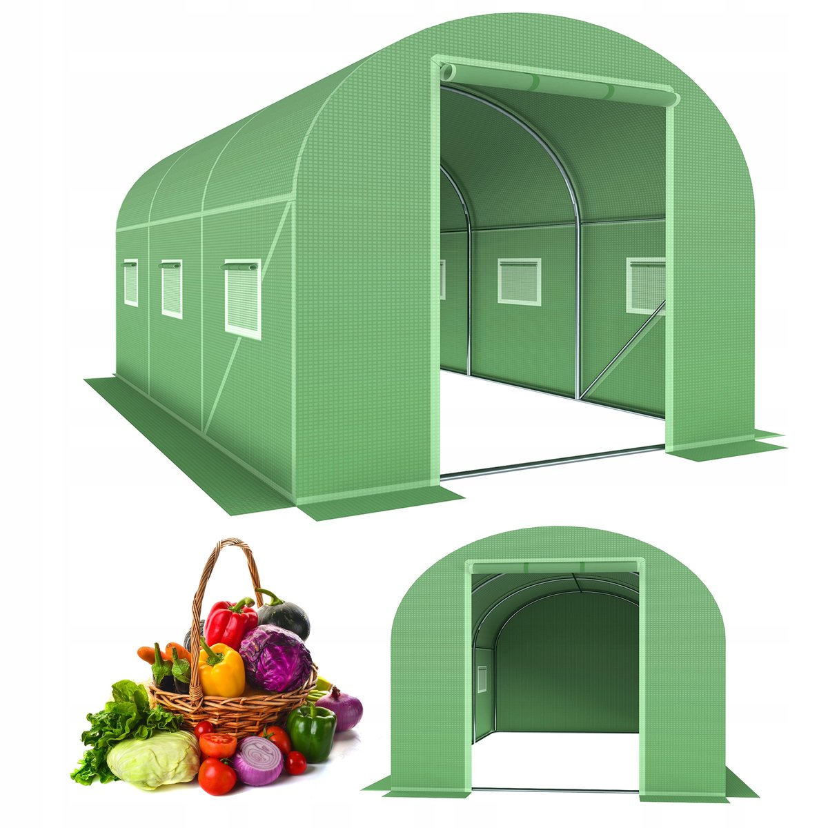 TUNEL FOLIOWY OGRODOWY 4x2,5 SZKLARNIA FOLIAK 10 m2