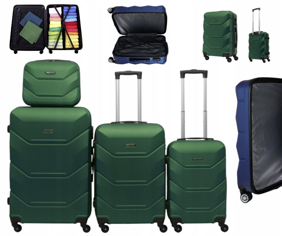 WALIZKA PODRÓŻNA BAGAŻ DUŻA ŚREDNIA MAŁA KUFEREK KÓŁKA SZYFR WYJAZD WAKACJE