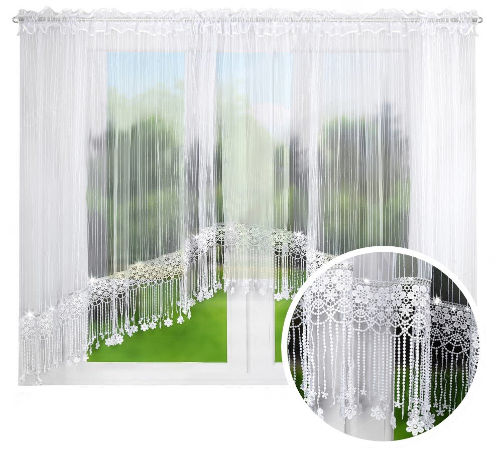 FIRANA GOTOWA GIPIURA 30CM FIRANY do SALONU ŁUK 400x160 cm