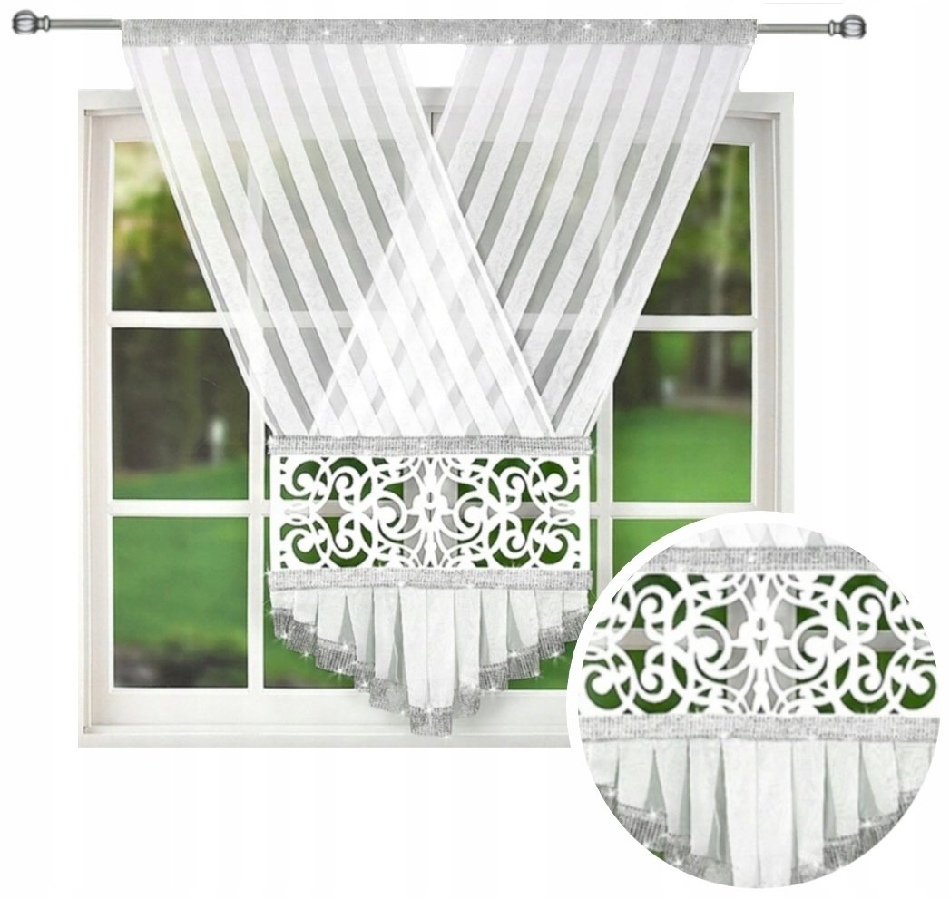 FIRANA GOTOWA AŻUR PANEL FIRANY GOTOWE WOAL FILC 120x160 cm