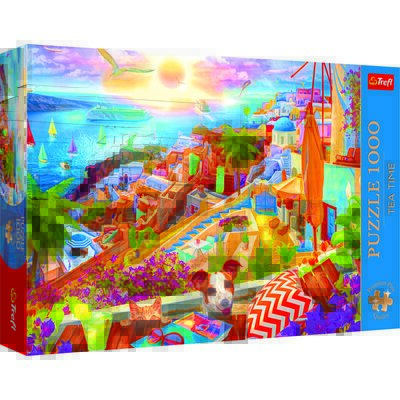 Trefl, Puzzle, Tea Time, Z wizytą na Santorini, 1000 elementów