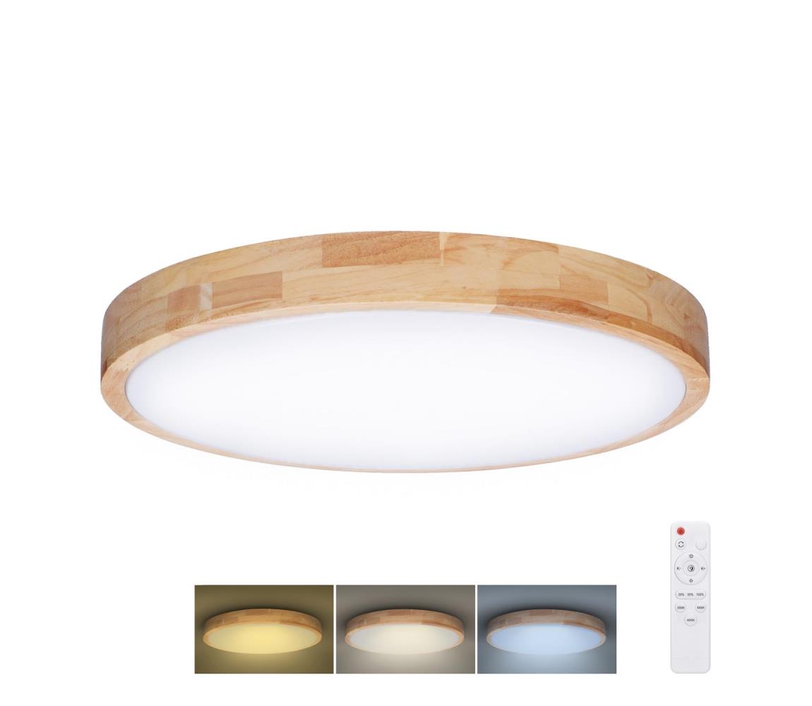 Solight WO8010- Oświetlenie sciemnialne LED SOLID OAK LED/60W/230V 3000-6500K śr. 51 cm + pilot