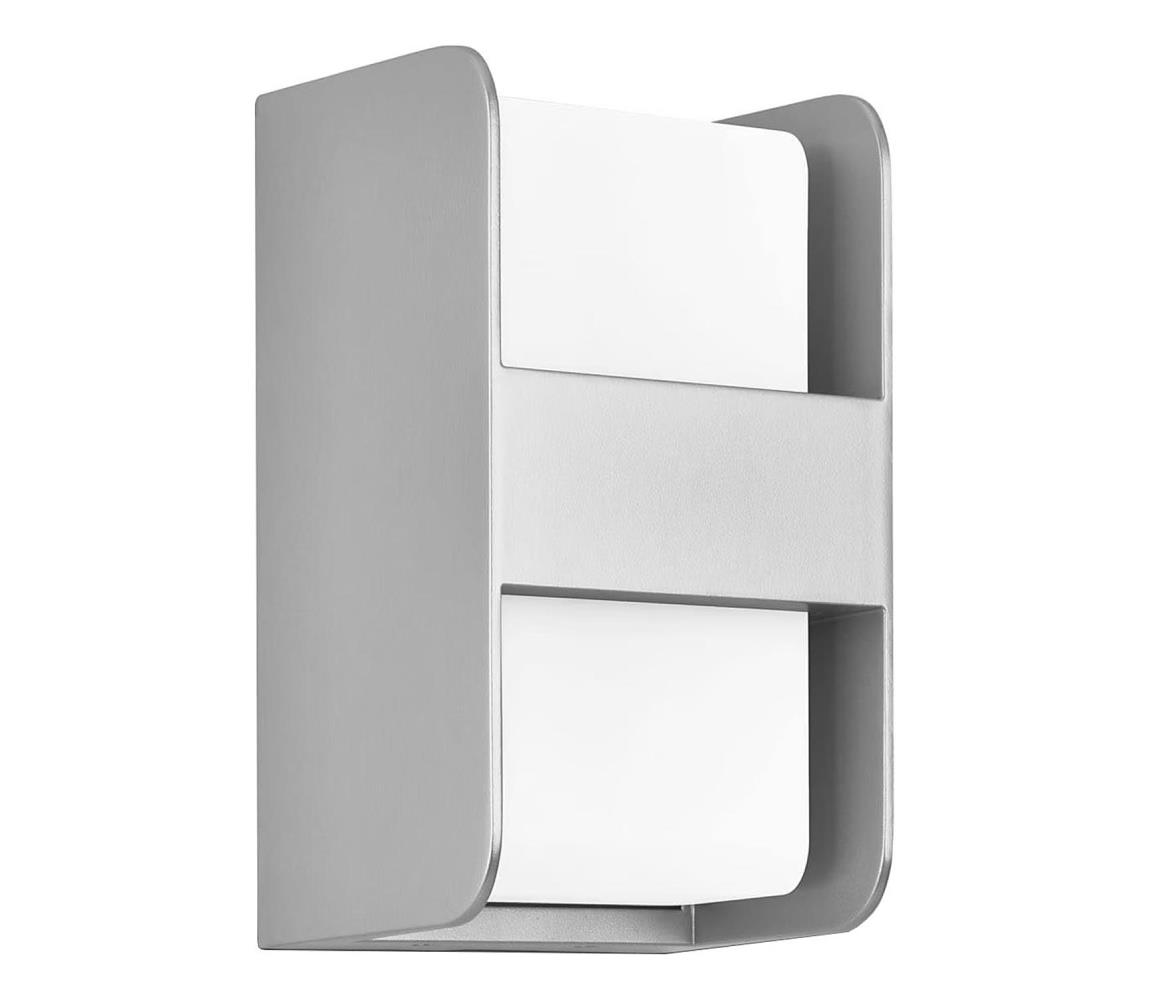 Telefunken 321004TF - Kinkiet zewnętrzny 1xE27/12W/230V IP44 srebrny