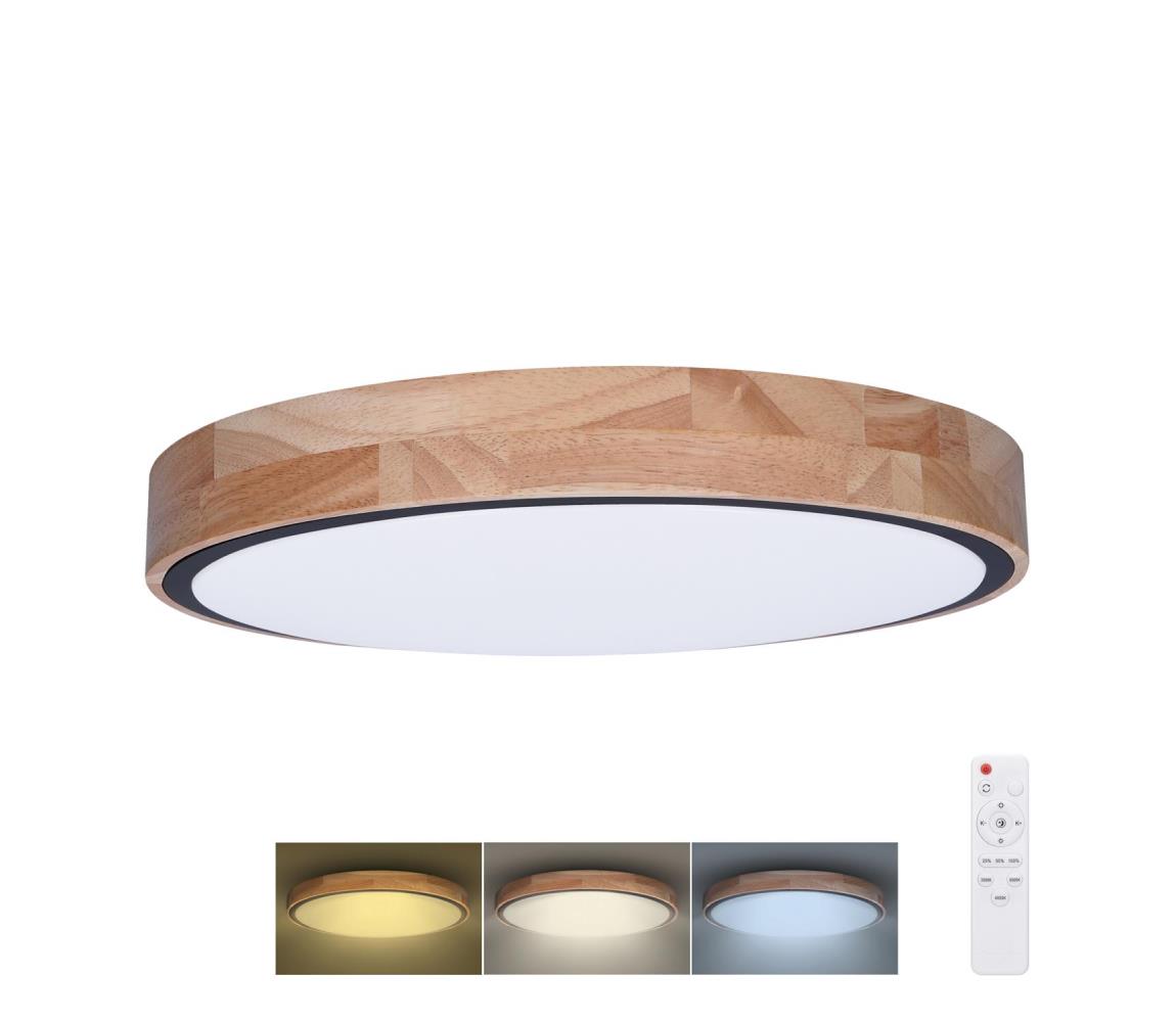 Solight WO8006 - Oświetlenie ściemnialne LED IRON OAK LED/60W/230V 3000-6500K śr. 51 cm + pilot