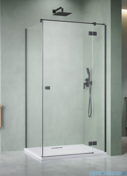 Radaway Essenza Kdj Brushed GunMetal kabina 80x90cm prawa szczotkowany grafit 1385043-92-01R/1384050-01-01