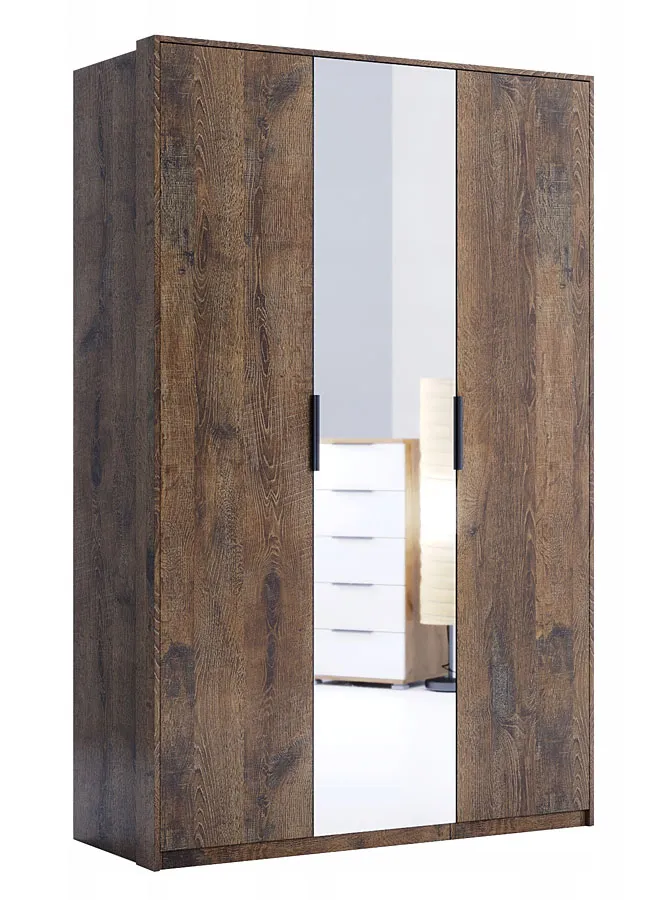Czterodrzwiowa szafa uchylna z lustrem na ubrania B2-L67