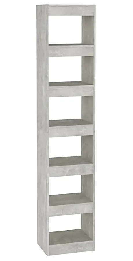 Wysoki regał na książki w kolorze szarego betonu K4-C63