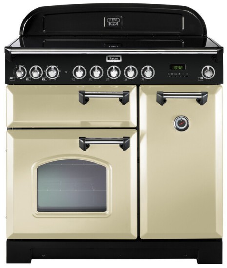 Kuchnia z płytą ceramiczną FALCON Classic Deluxe 90 Kremowy chrom