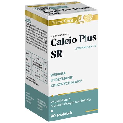 Witaminy i minerały WEGAFARM Calcio Plus SR (90 tabletek)