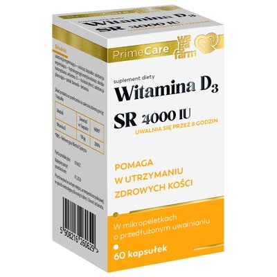 Witamina D3 WEGAFARM SR 4000 IU (60 kapsułek)