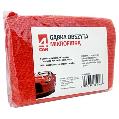 Gąbka obszyta mikrofibrą 4Car
