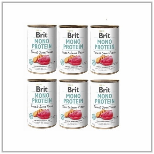 Brit Mono Protein Tuna&Sweet Potato 6x400g Mokra karma monobiałkowa dla psa