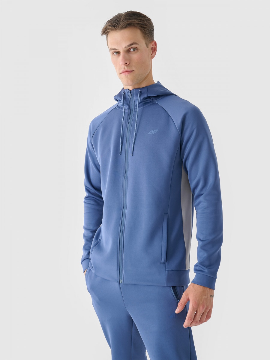 Męska bluza treningowa 4F 4FWAW24TFSWM405 - niebieska