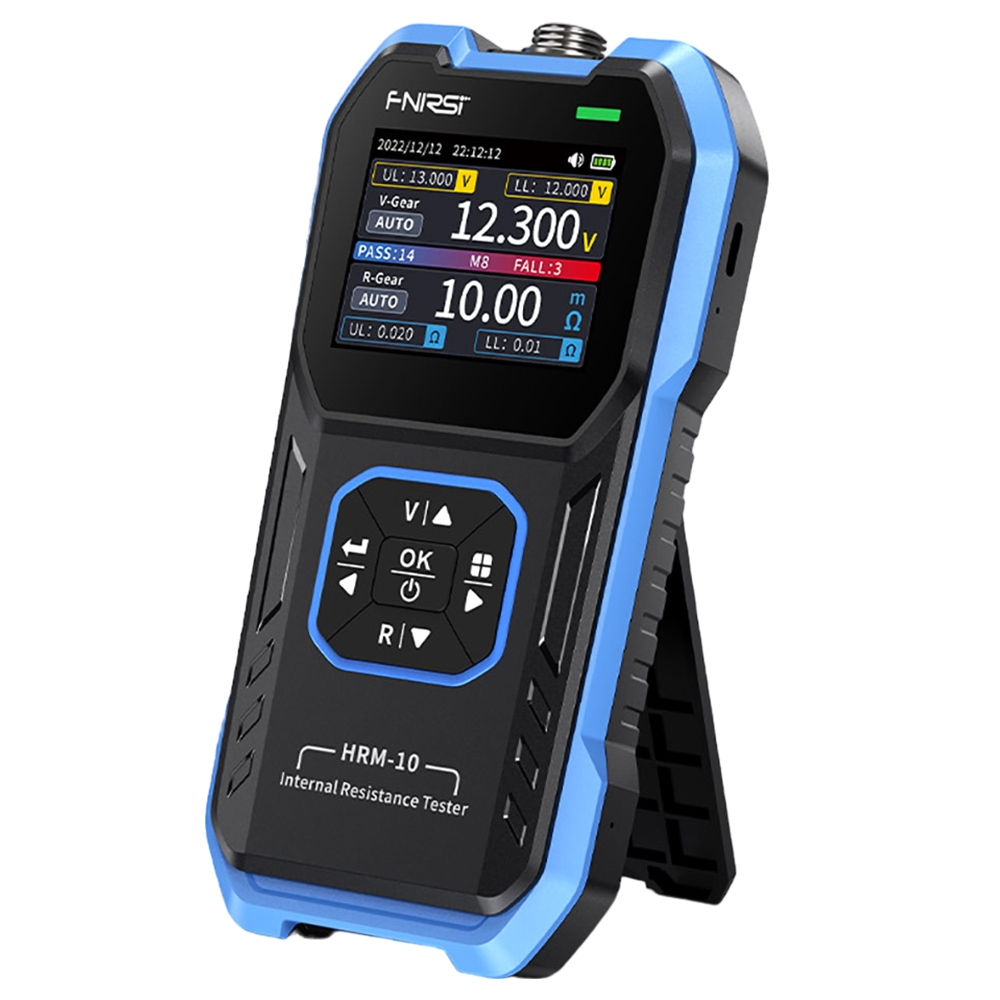 Tester rezystancji wewnętrznej napięcia baterii FNIRSI HRM-10 - Czarny+Niebieski