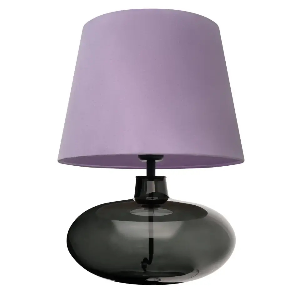 Lampka stołowa Sawa 41142116 Kaspa abażur przydymiona czarna fioletowa