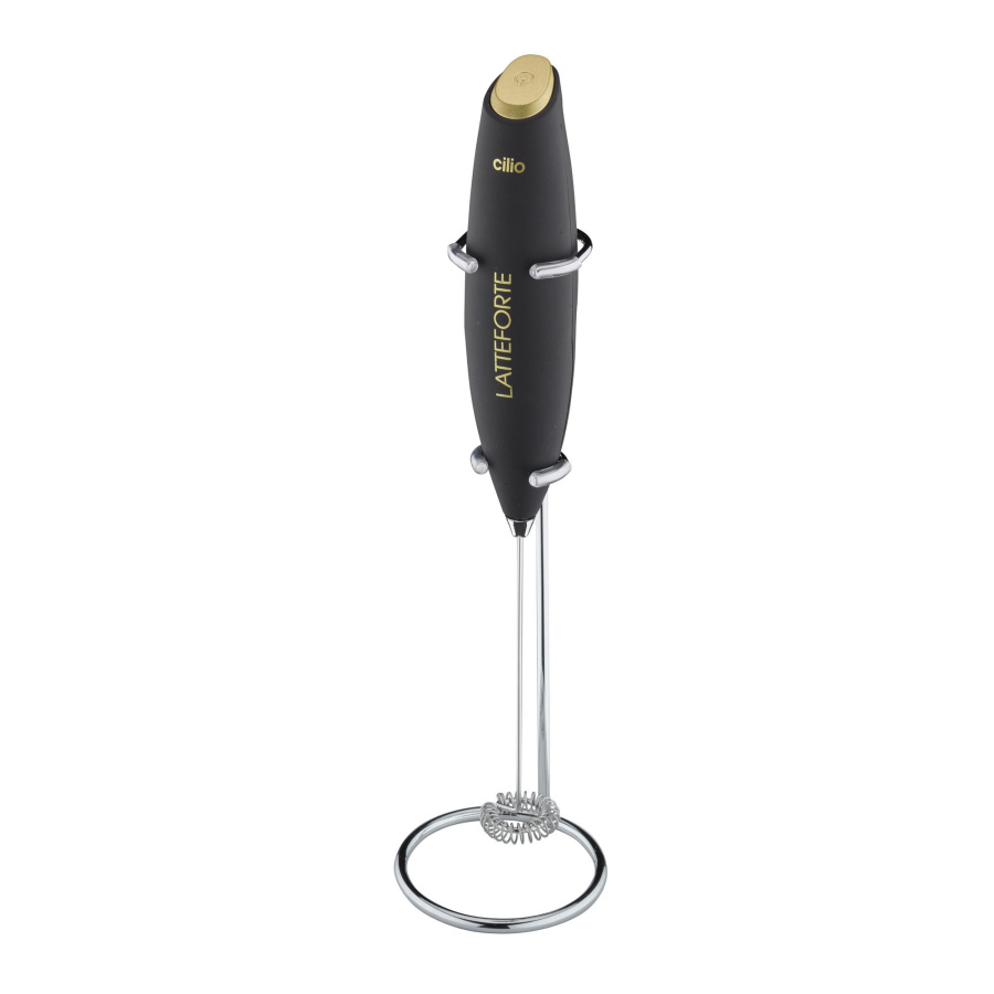 Spieniacz do mleka na stojaku, 23 cm, czarny matowy CI-103168