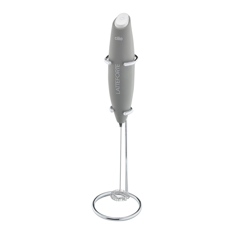 Spieniacz do mleka na stojaku, 23 cm, szary CI-103175