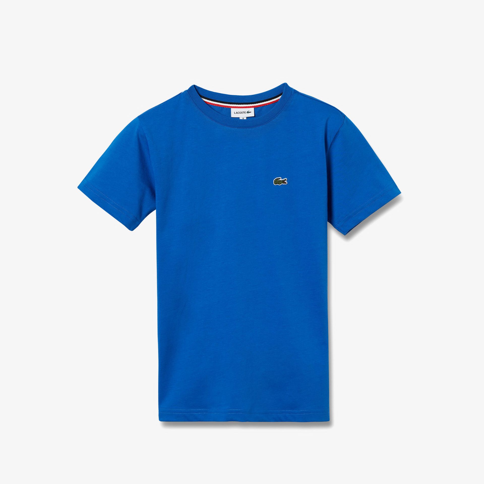 Lacoste dziecięcy T-shirt z dżerseju bawełnianego z okrągłym dekoltem