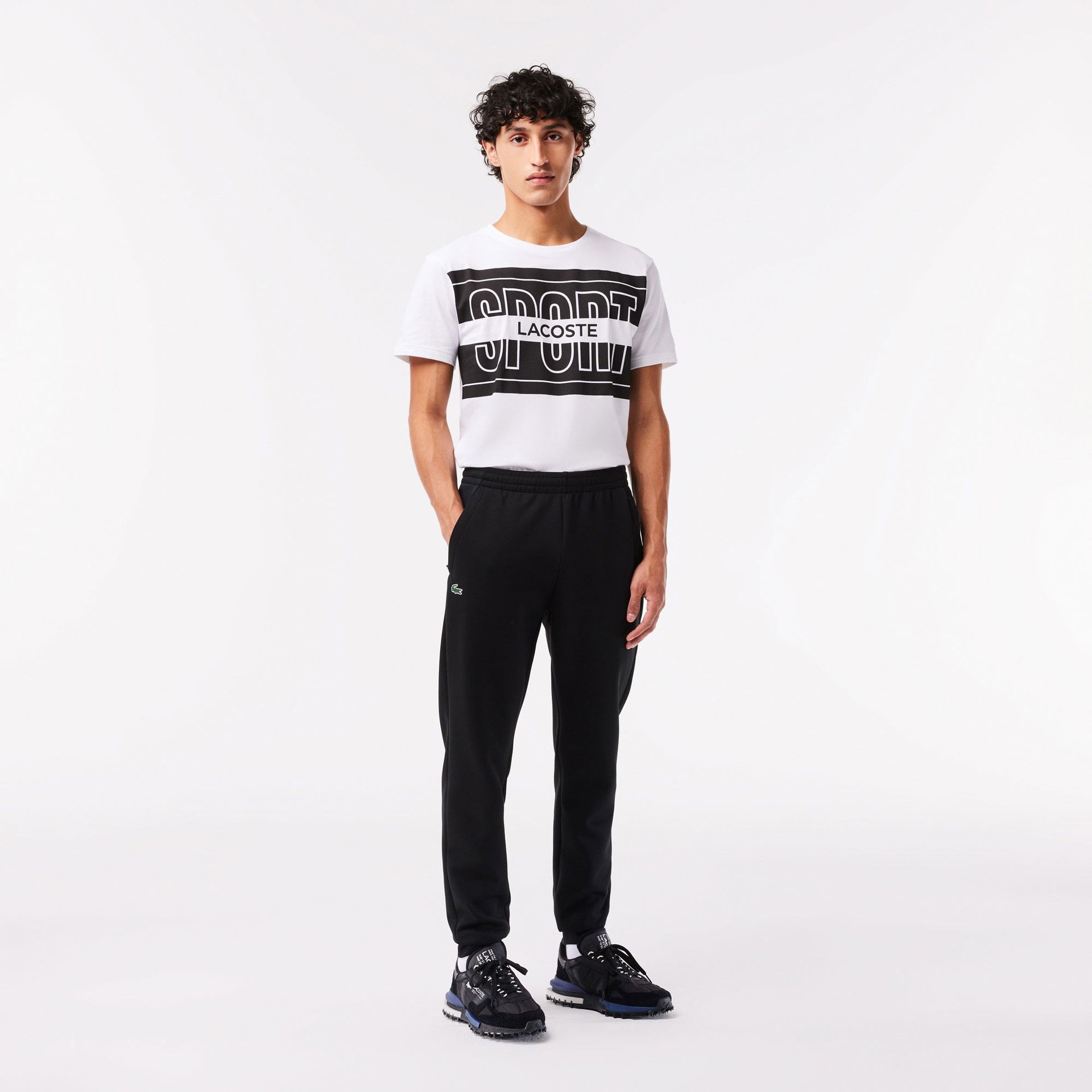 Lacoste Męskie spodnie sportowe ze wstawkami z siatki