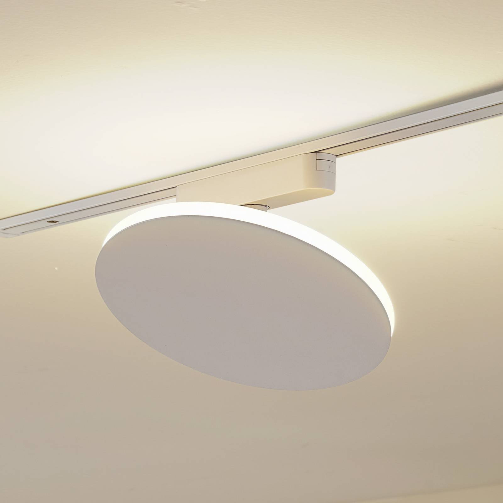 Lindby Oprawa szynowa LED Lumaro, biała, aluminium, 48V, ściemniana